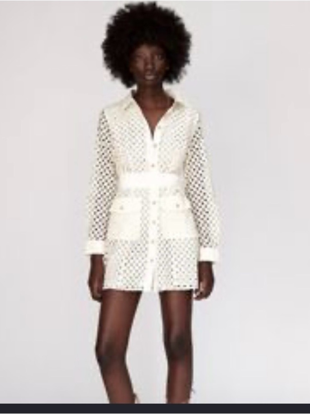 NWOT Zara Women Openwork
Embroidery Short Dress
Size S